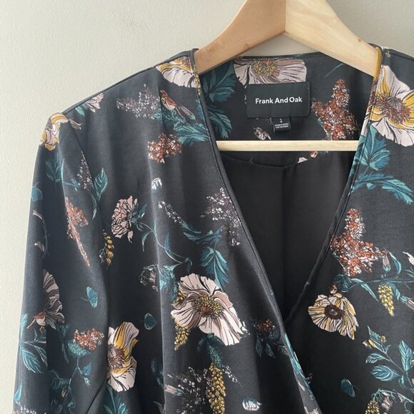 Frank & Oak Floral Black Mini Dress - Picture 5 of 13